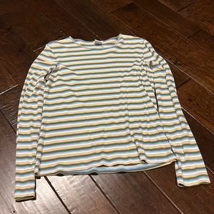 Old Navy women’s size medium long sleeve blouse. Striped multicolor.